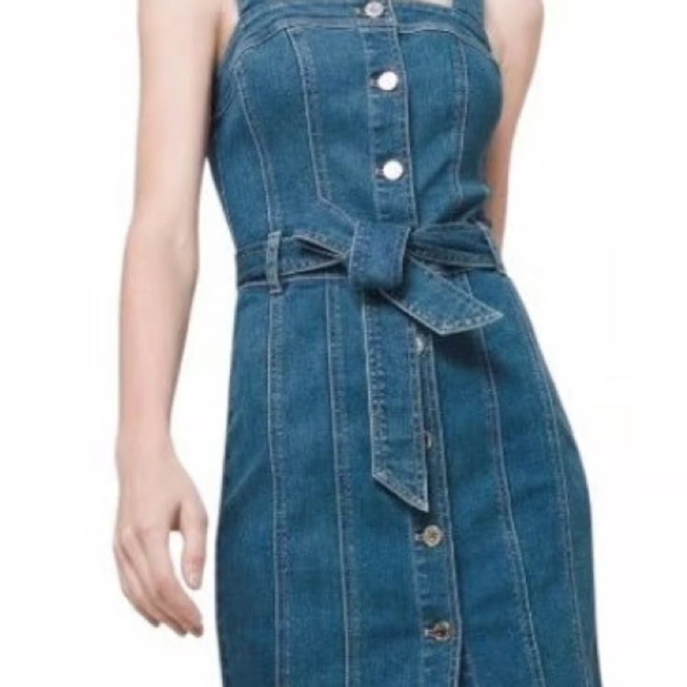 White House Black Market Stylish Blue Denim Dress NEW size 4!